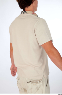 Lyle beige polo t shirt casual dressed upper body 0006.jpg